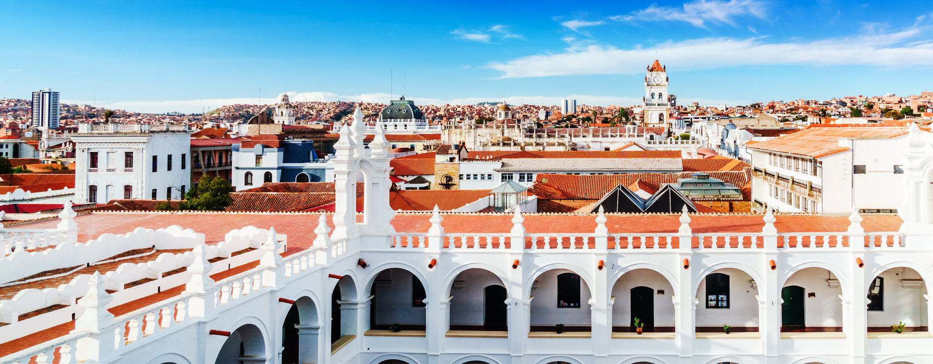 View on cityscape of Sucre in Bolivia