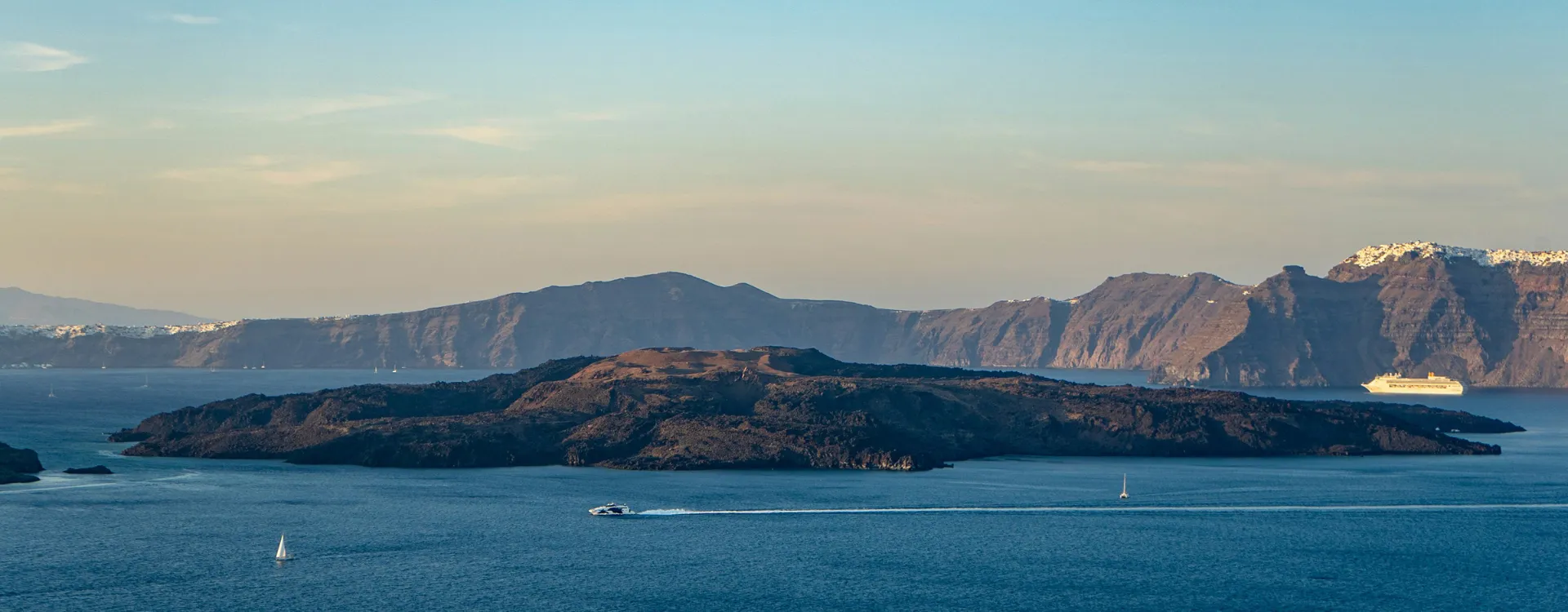 Beautiful Cyclades islands from the ocean