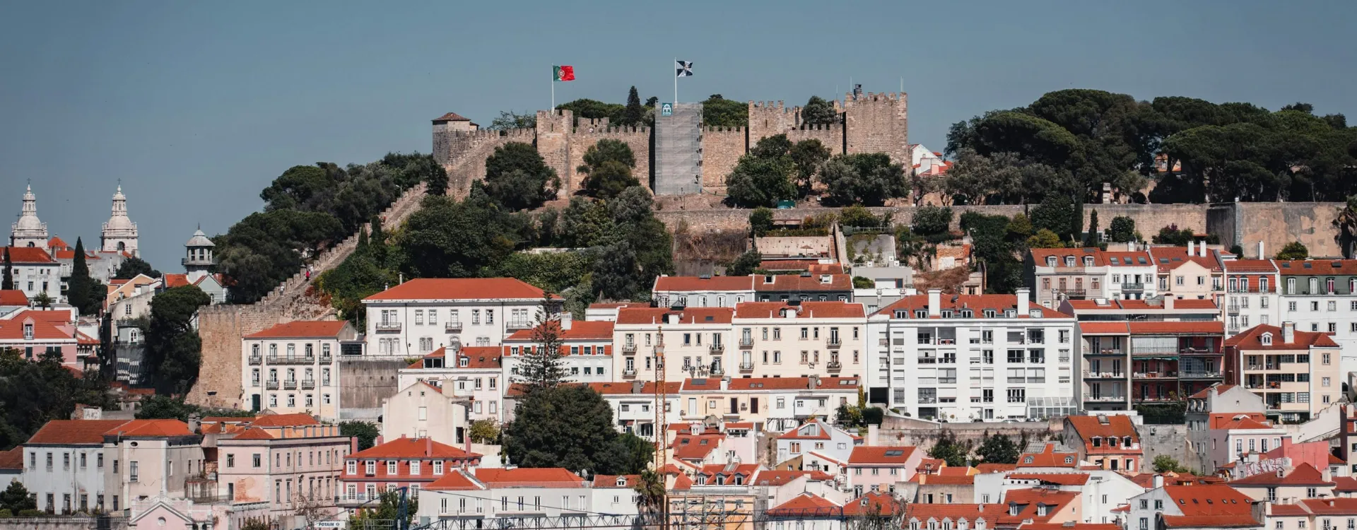 São Jorge Castle overlooking the city of Lisbon, Portugal