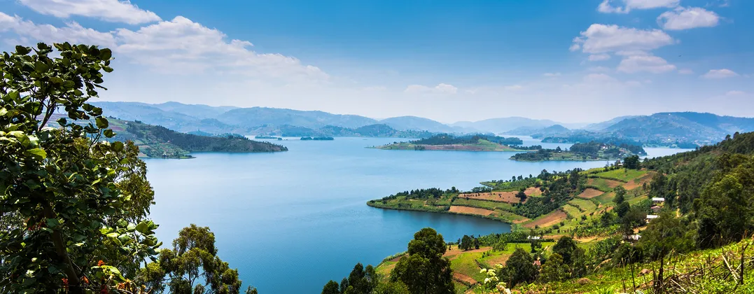 Ugandan lake Aerial View