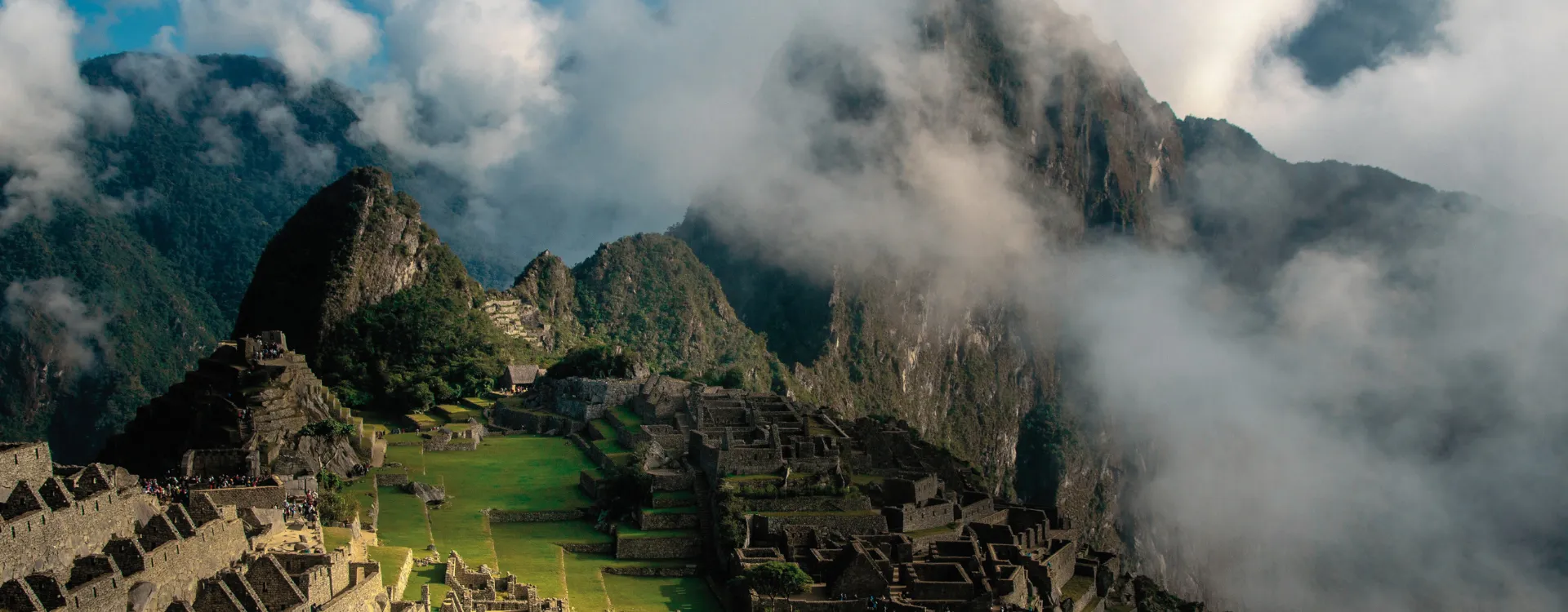 Machu Picchu surrounded by clouds