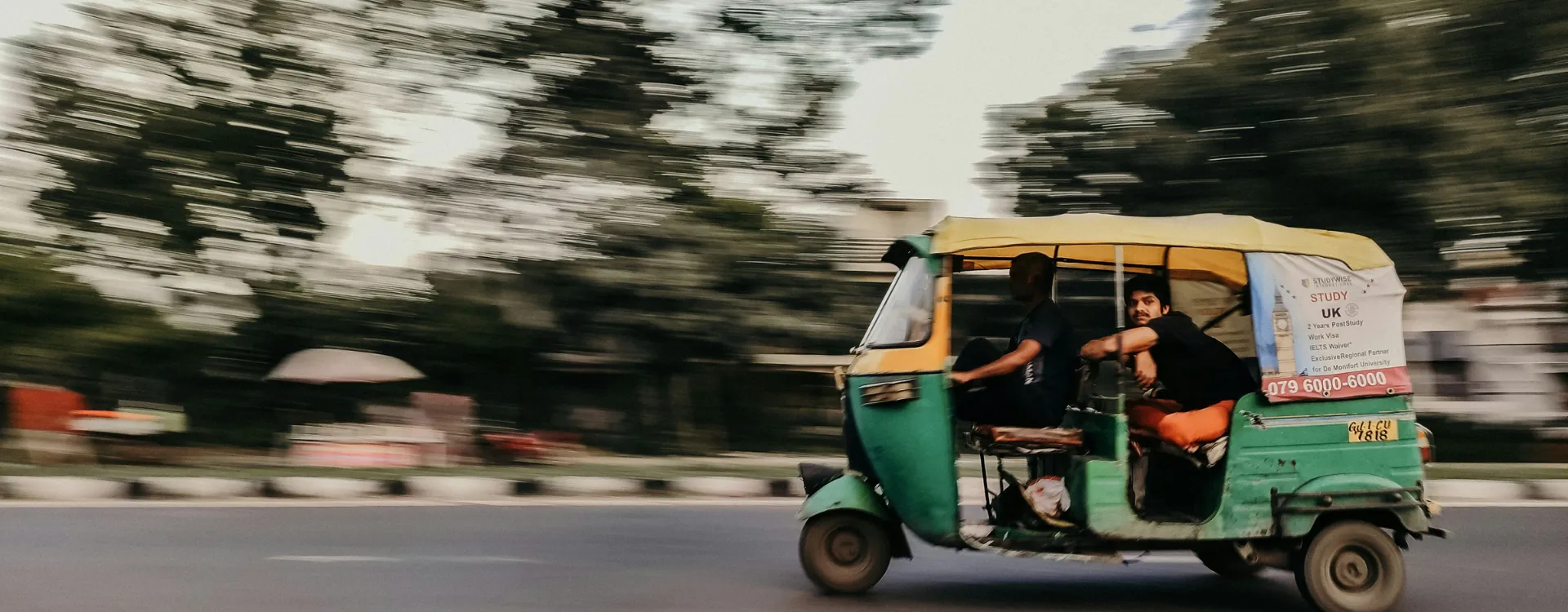 Tuk-tuk ride through the streets of Colombo, Sri Lanka