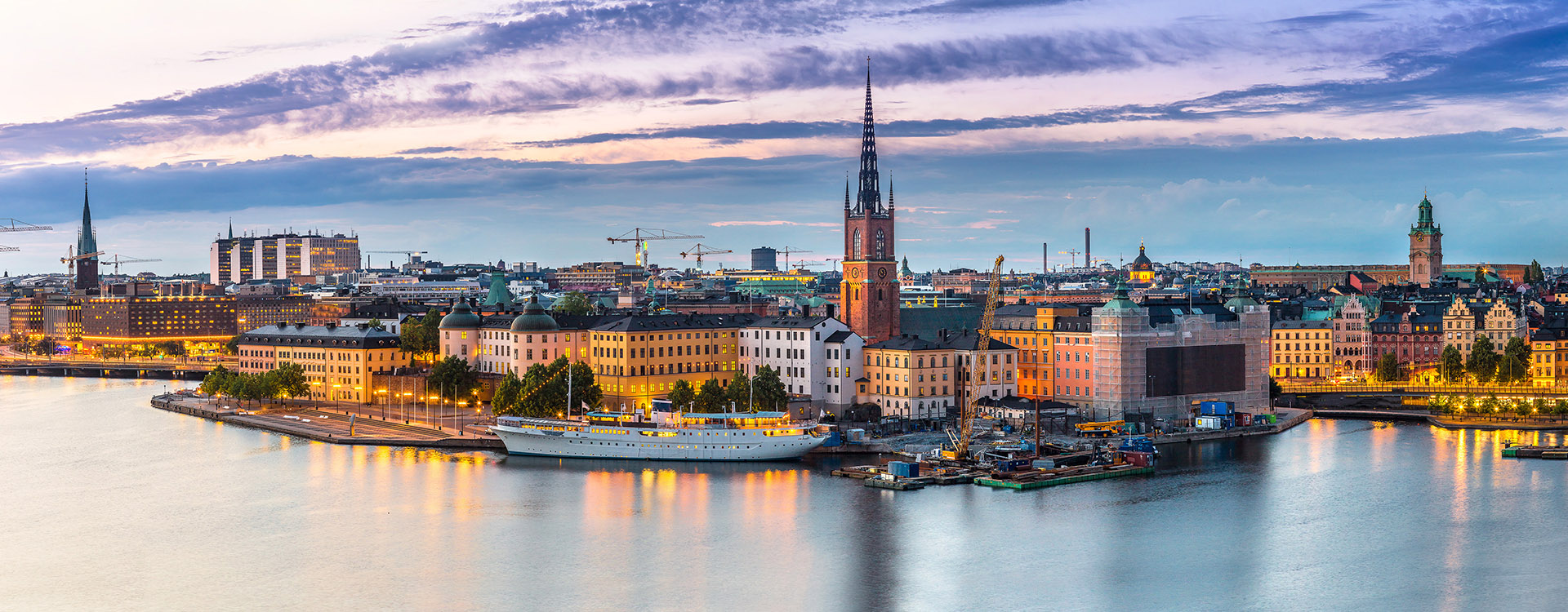 A street with old buildings in the downtown of Lund, luxury holidays Sweden
