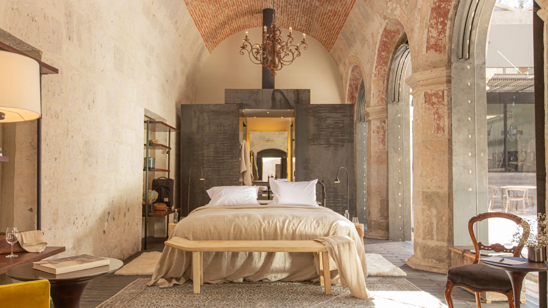 luxurious bedroom in hotel cirqa peru