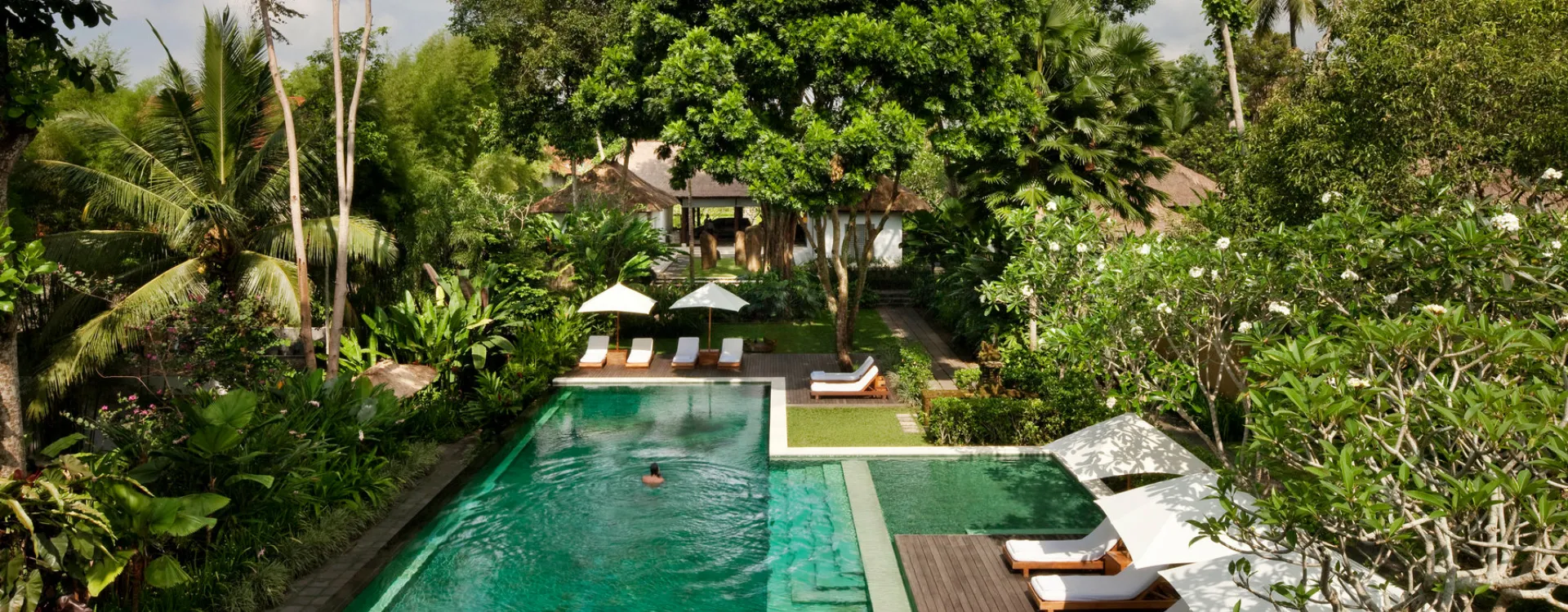 Tropical hotel pool at COMO Uma Ubud