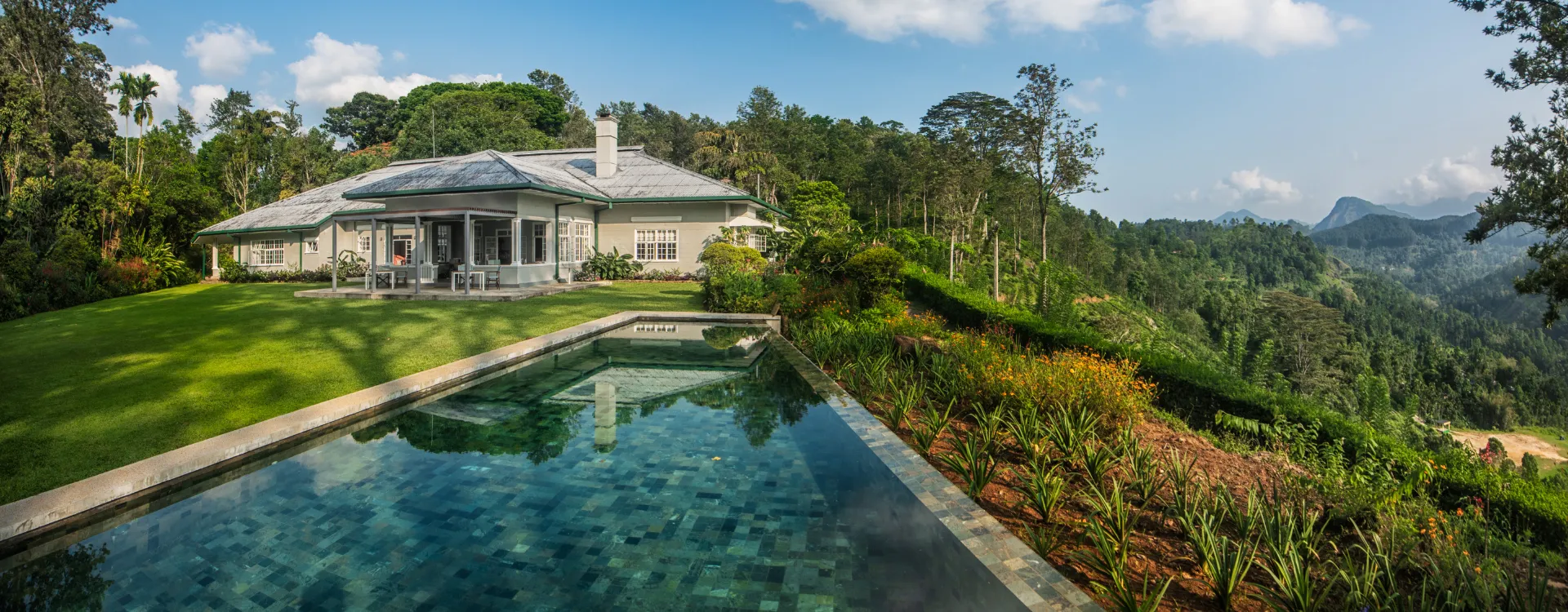 Exterior of Nine Skies boutique hotel in Ella Sri Lanka