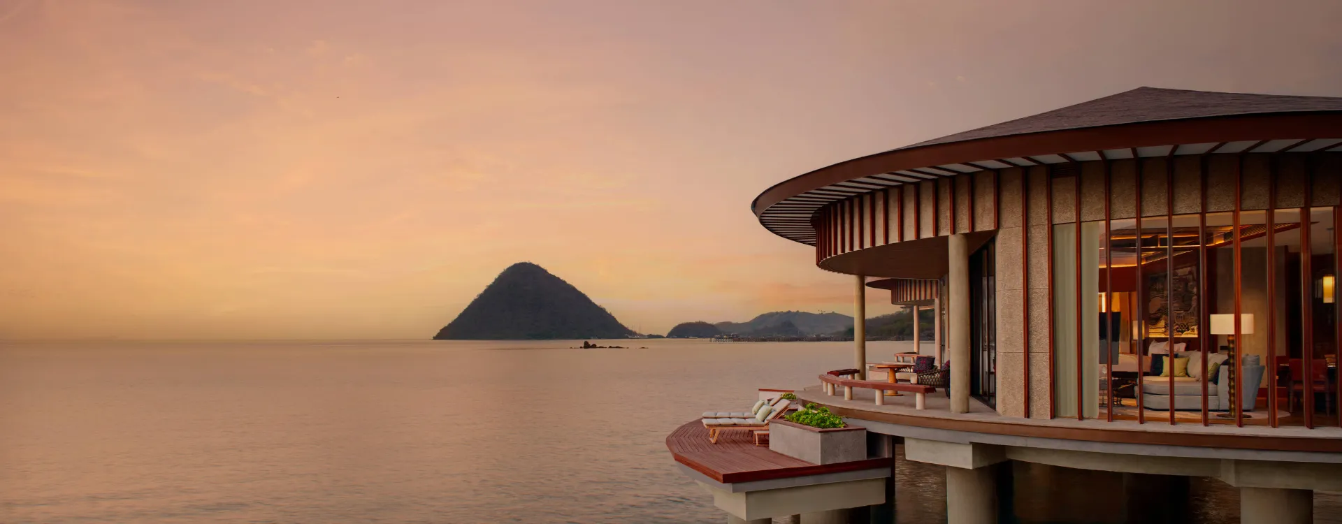 Sunset over Ta'aktana in Labuan Bajo,  Indonesia