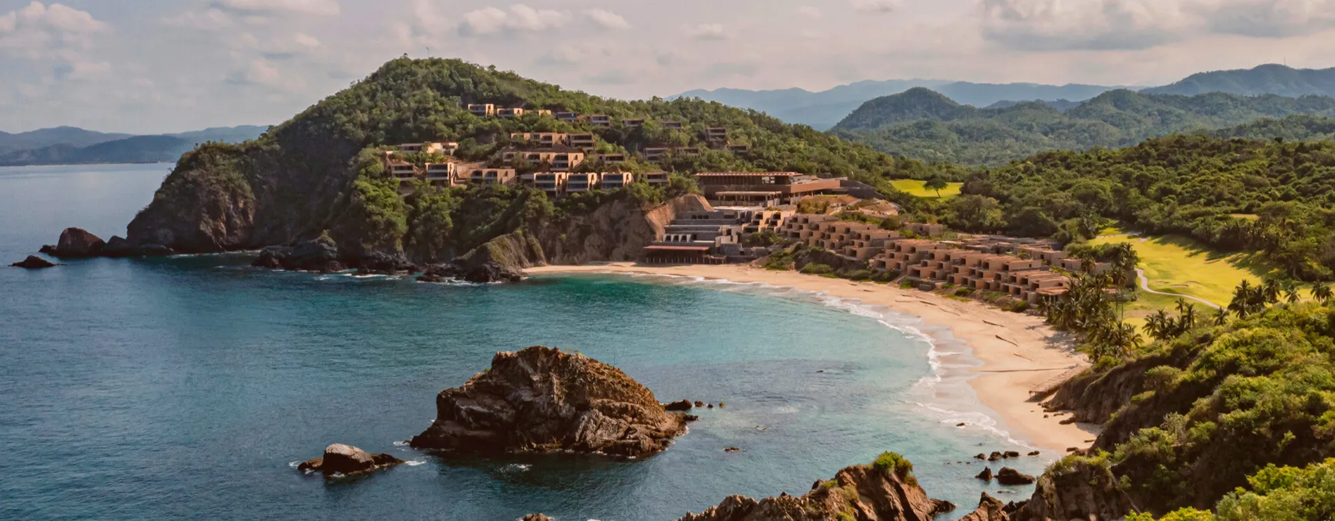 A secluded resort in Mexico on a private bay